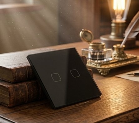 CNSKOU Black 2 Gang Smart Touch Switch – Smart Living Made Easy
