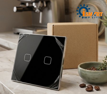 CNSKOU Black 2 Gang Smart Touch Switch – Smart Living Made Easy - Image 3